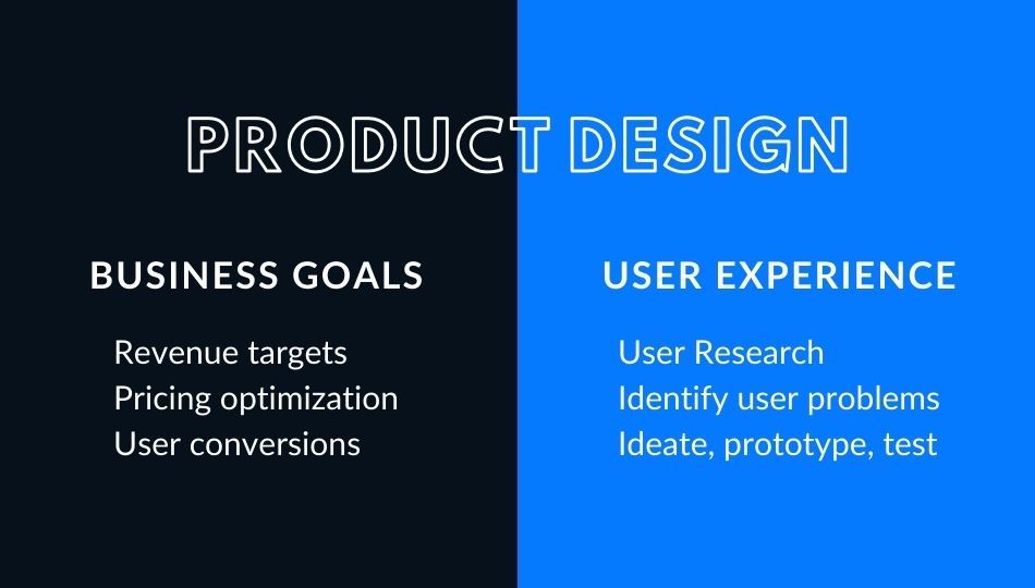 Business goals and user experience of a good product