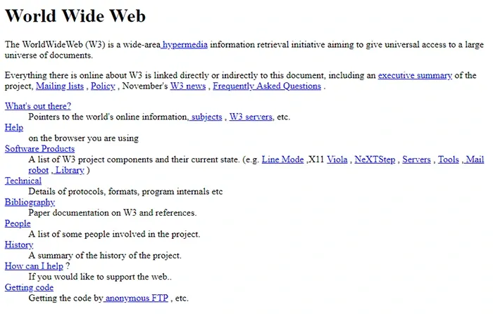The World First Website 1991