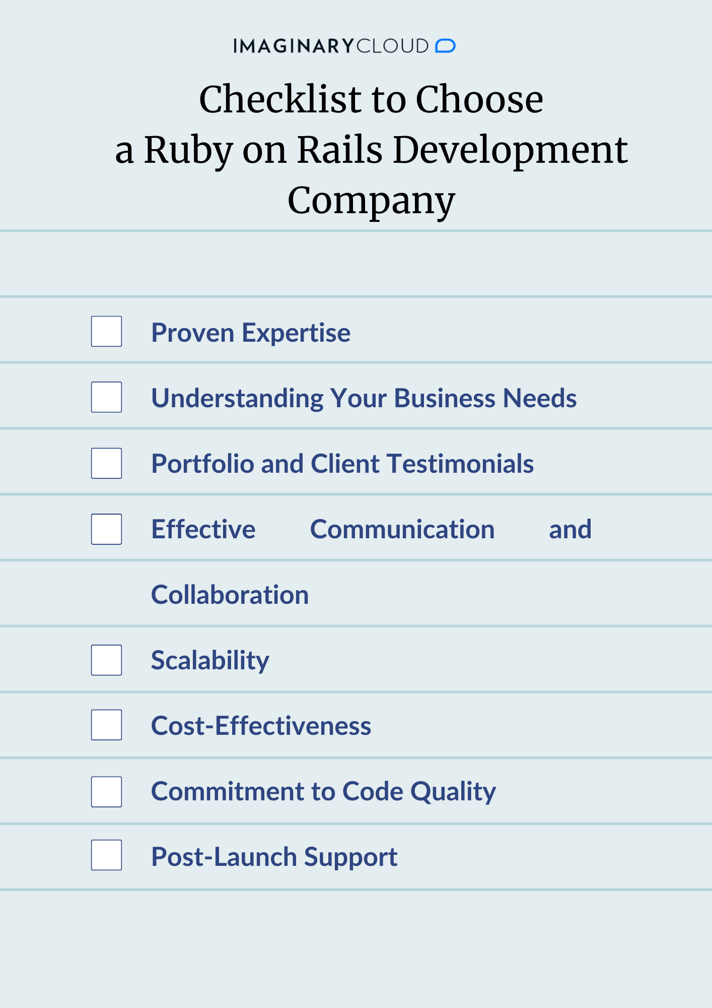 Checklist to Choose a RoR Development Company