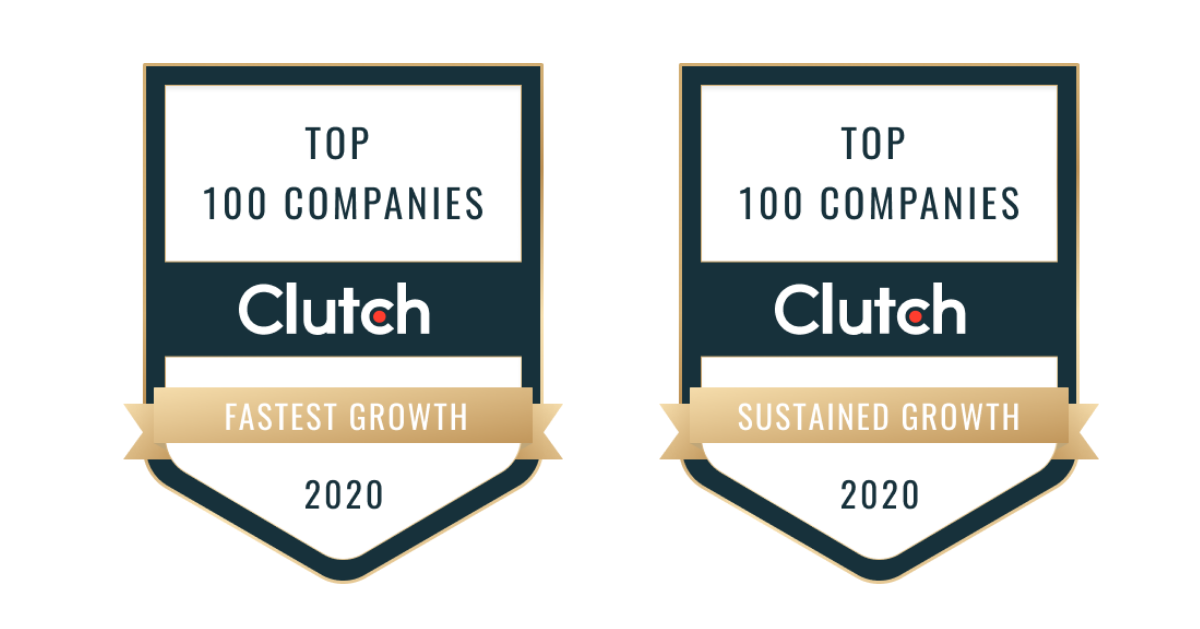 Clutch seals of Top 100 Companies for Fastest Growth and Sustained Growth in 2020
