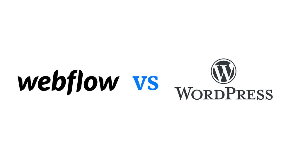 Wordpress vs Webflow logos