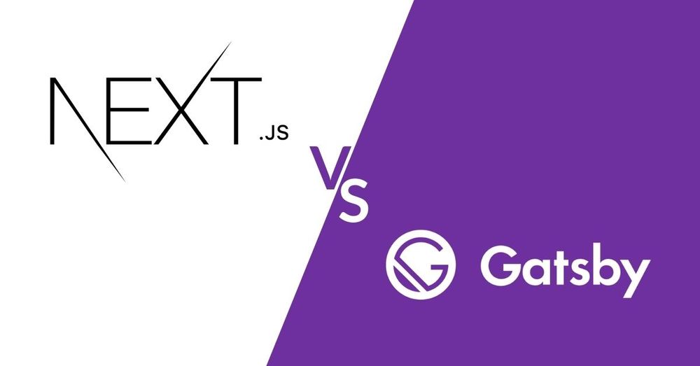 Next.js vs Gatsby logos
