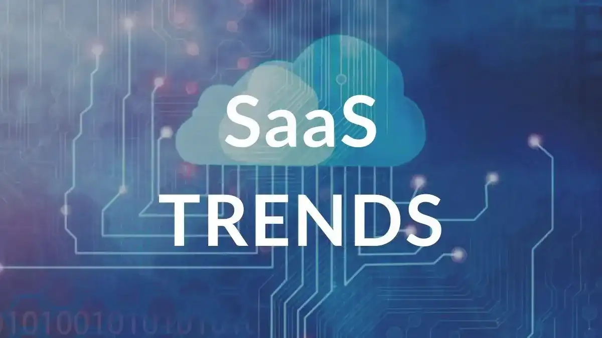 Image of a cloud interconnecting and it's written SaaS trends.