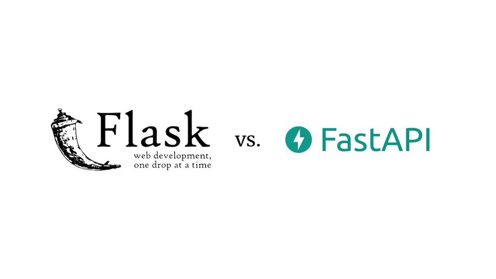 Flask vs FastAPI logos.