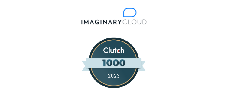 Imaginary Cloud and Clutch Top 1000 Companies for 2023 logos