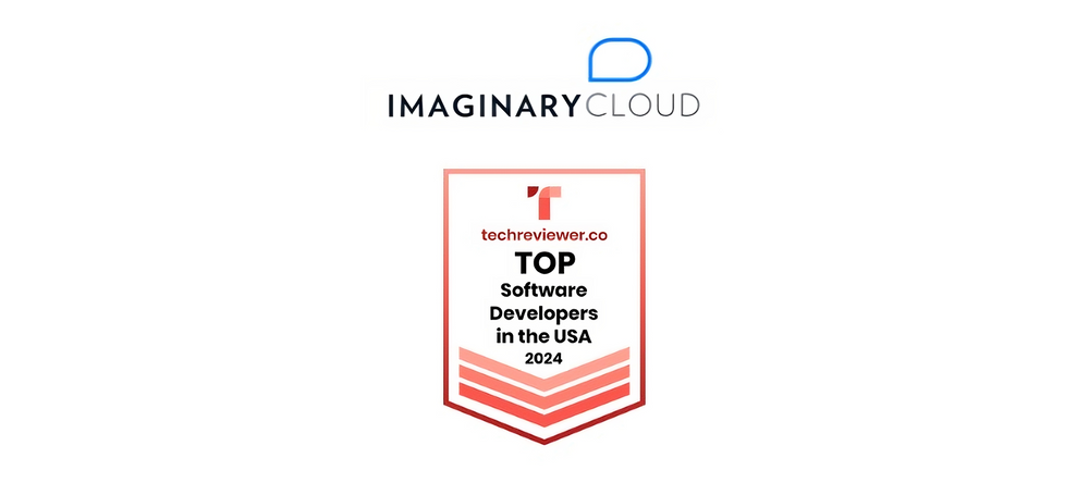 Imaginary Cloud and Techreviewer.co Top Software Developers in the USA 2024 logos