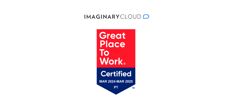 Imaginary Cloud and Certified Great Place to Work Again logos.